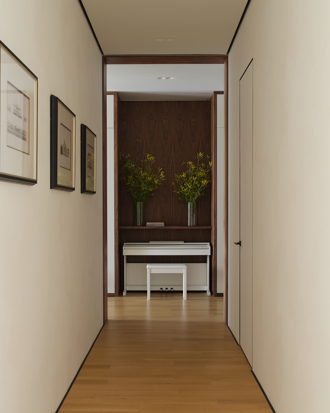 couloir avec piano