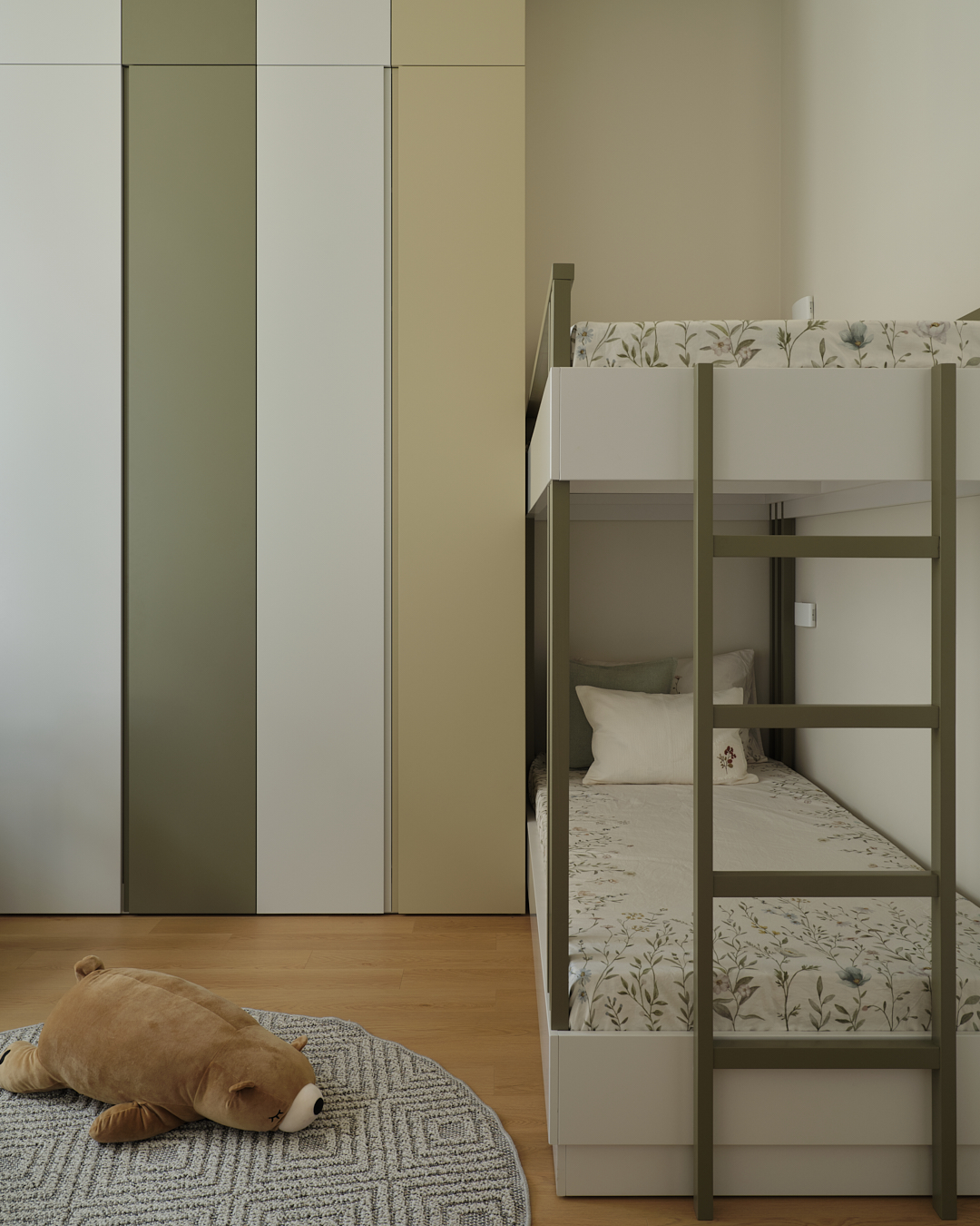 chambre d'enfant lits superposés décoration contemporaine 