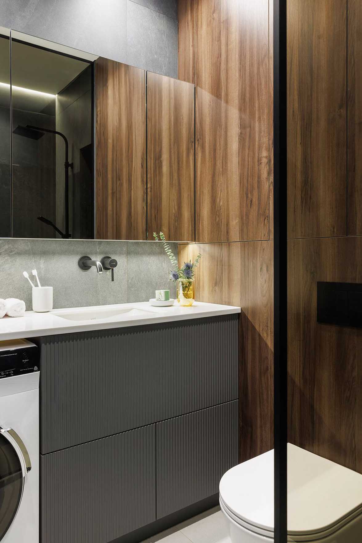 salle de bain appartement 40m2 décoration contemporaine