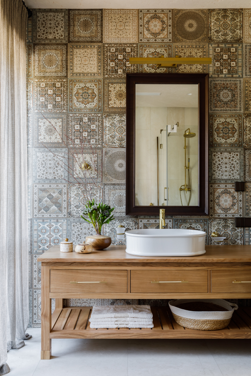 salle de bain décoration vintage et contemporaine