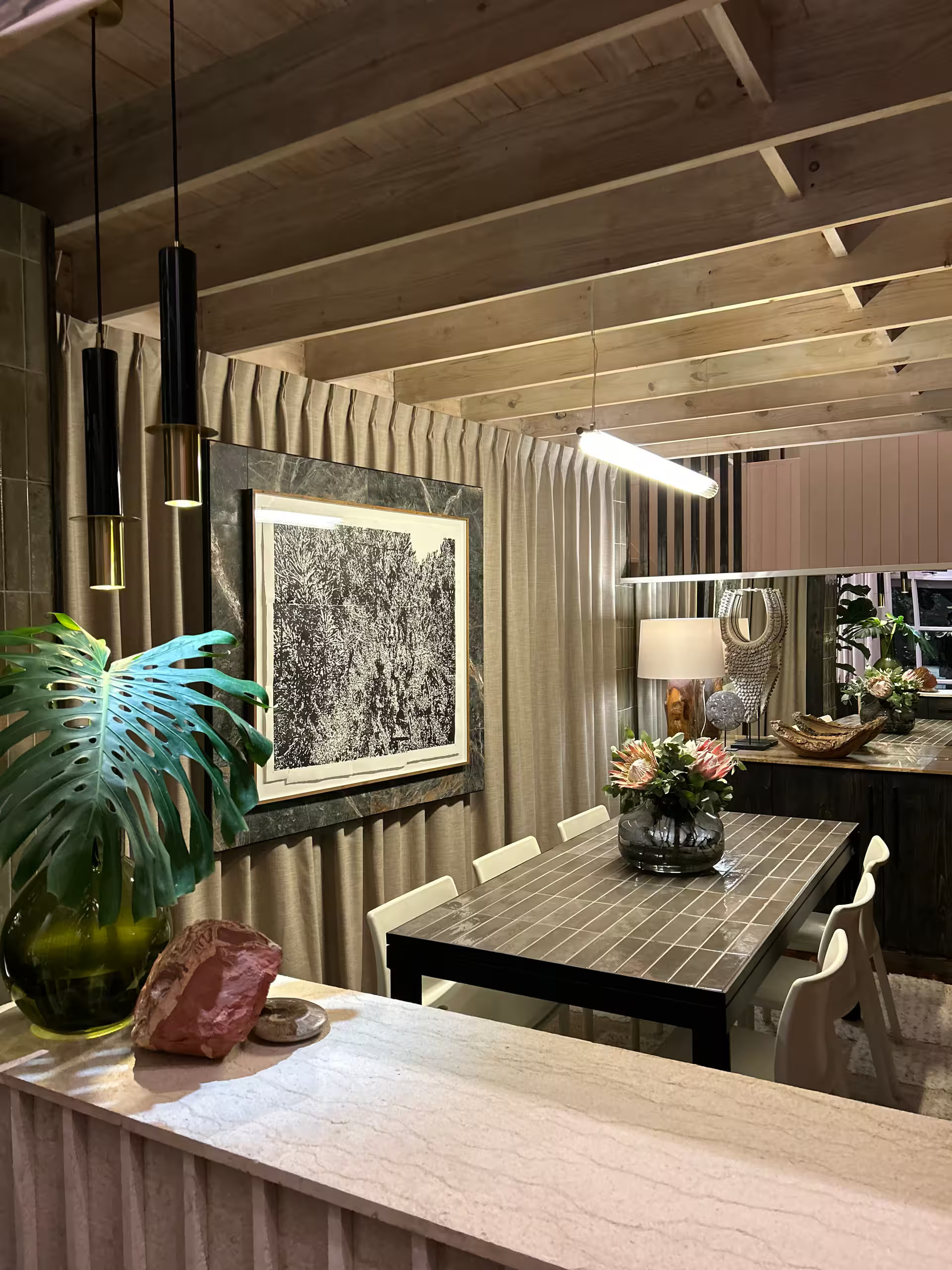 dining room spacious designer duplex studio contemporay decor in Cape Town