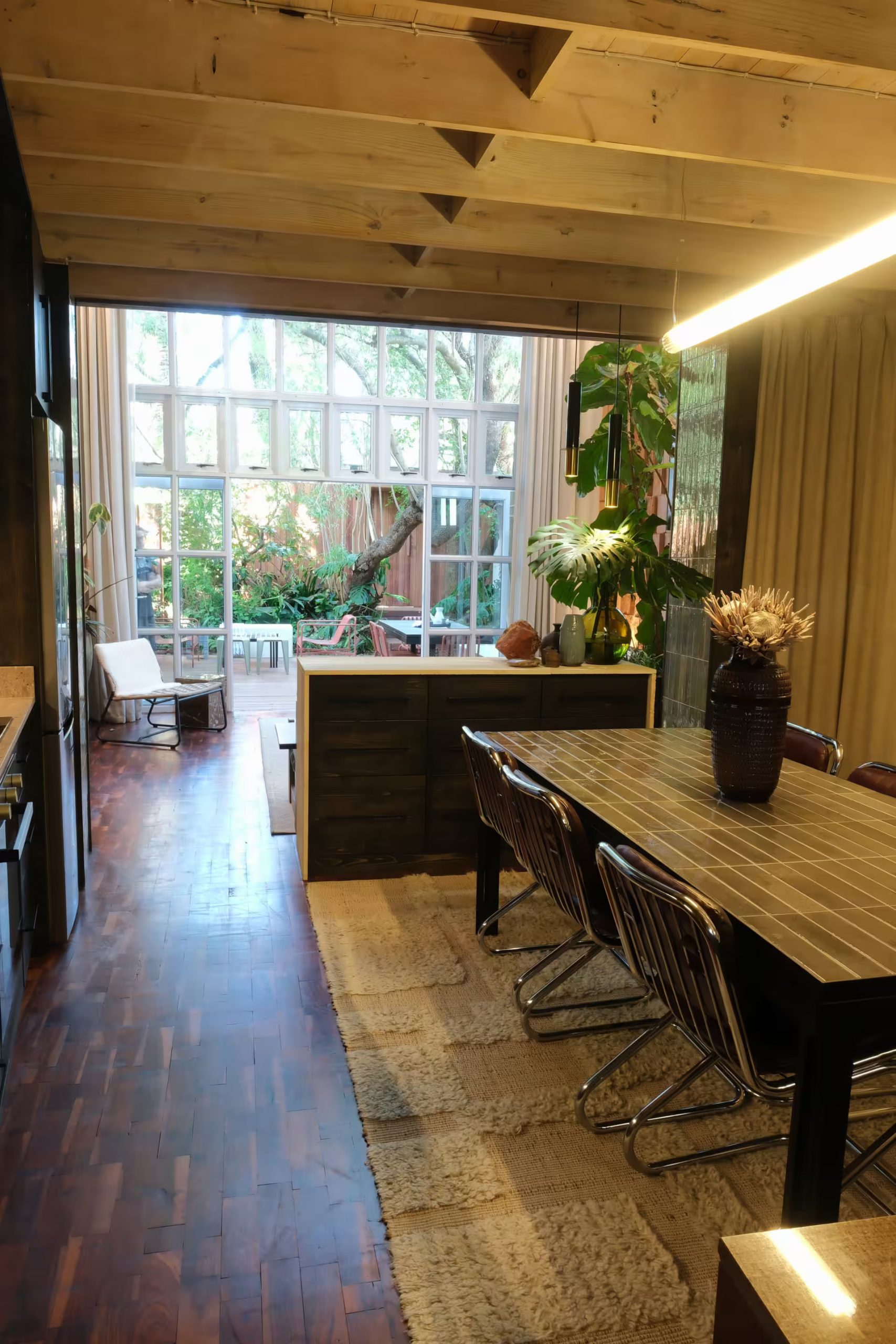 dining and living room spacious designer duplex studio contemporay decor in Cape Town
