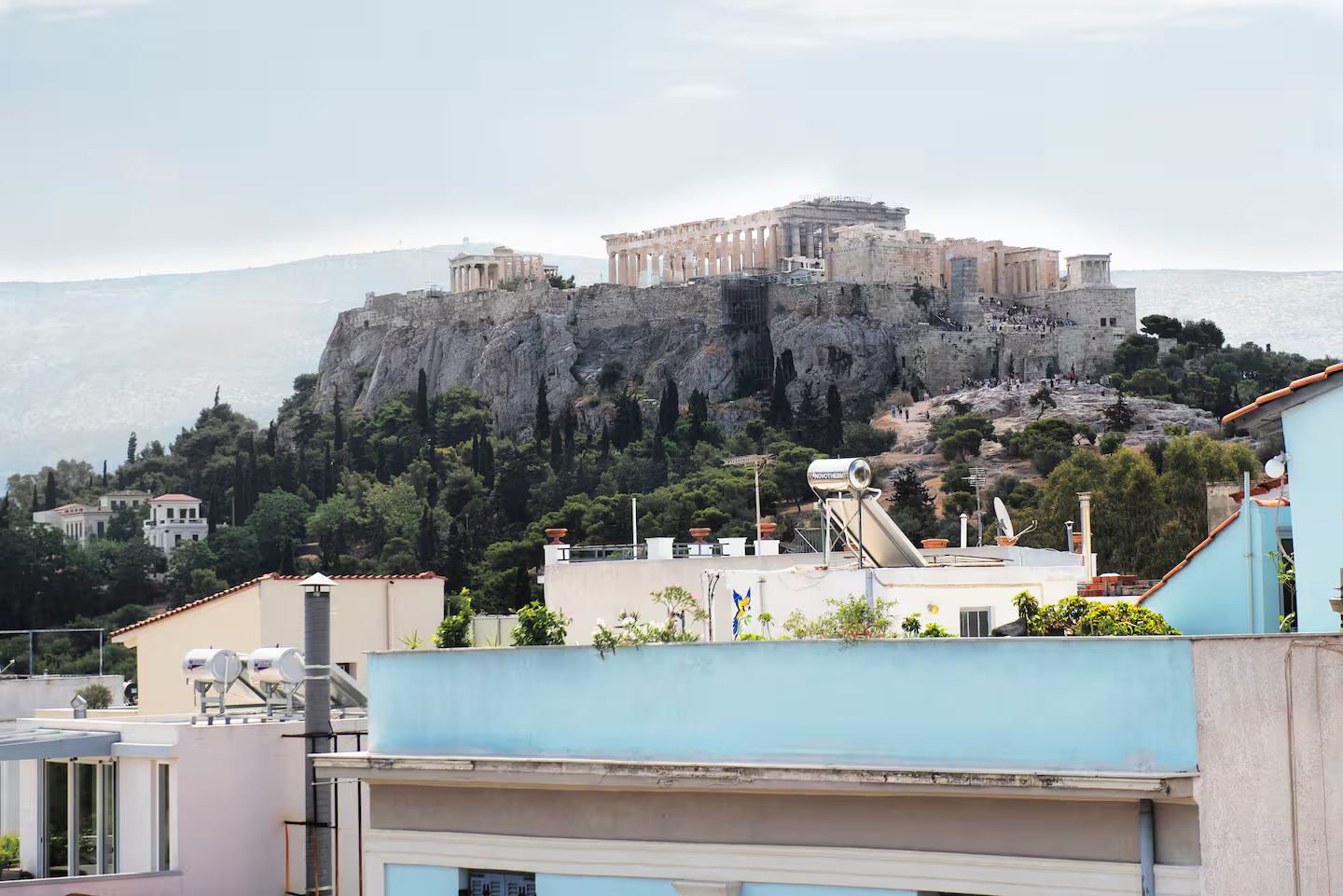 terrasse maison Athènes vue Acropole terrasse maison Athènes vue Acropole
