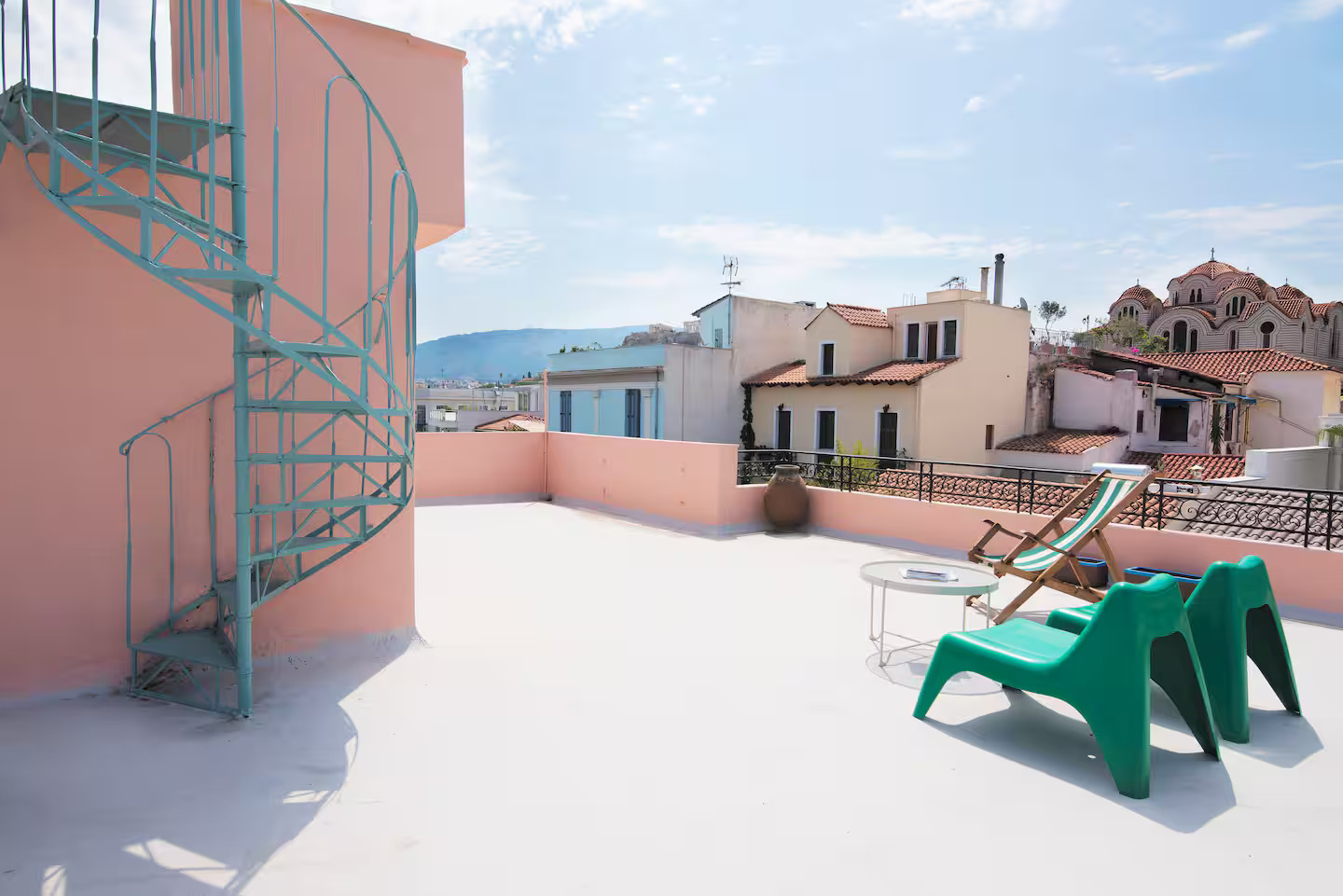 terrasse maison Athènes vue Acropole terrasse maison Athènes vue Acropole