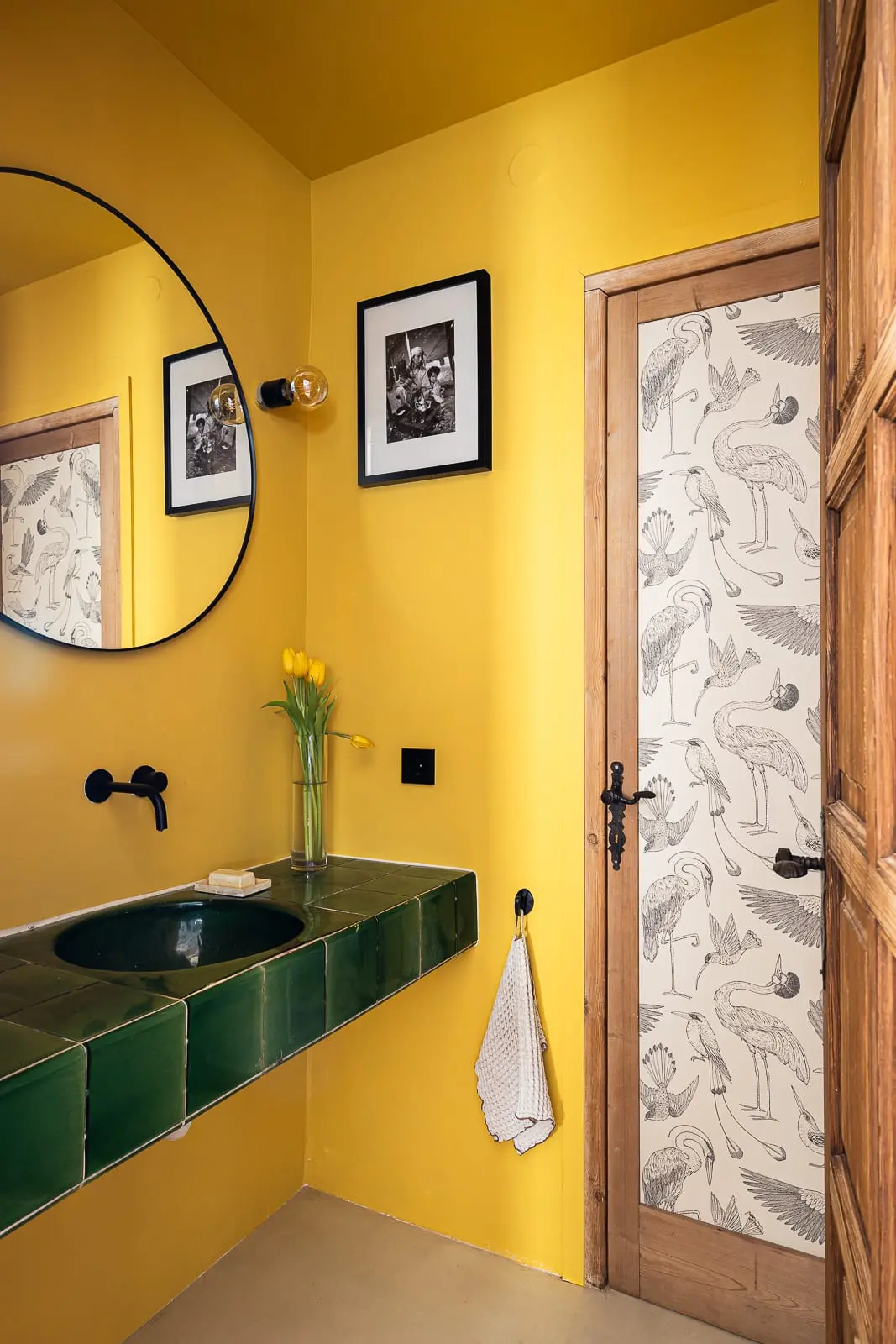 salle de bain mur jaune carrelage vert salle de bain mur jaune carrelage vert