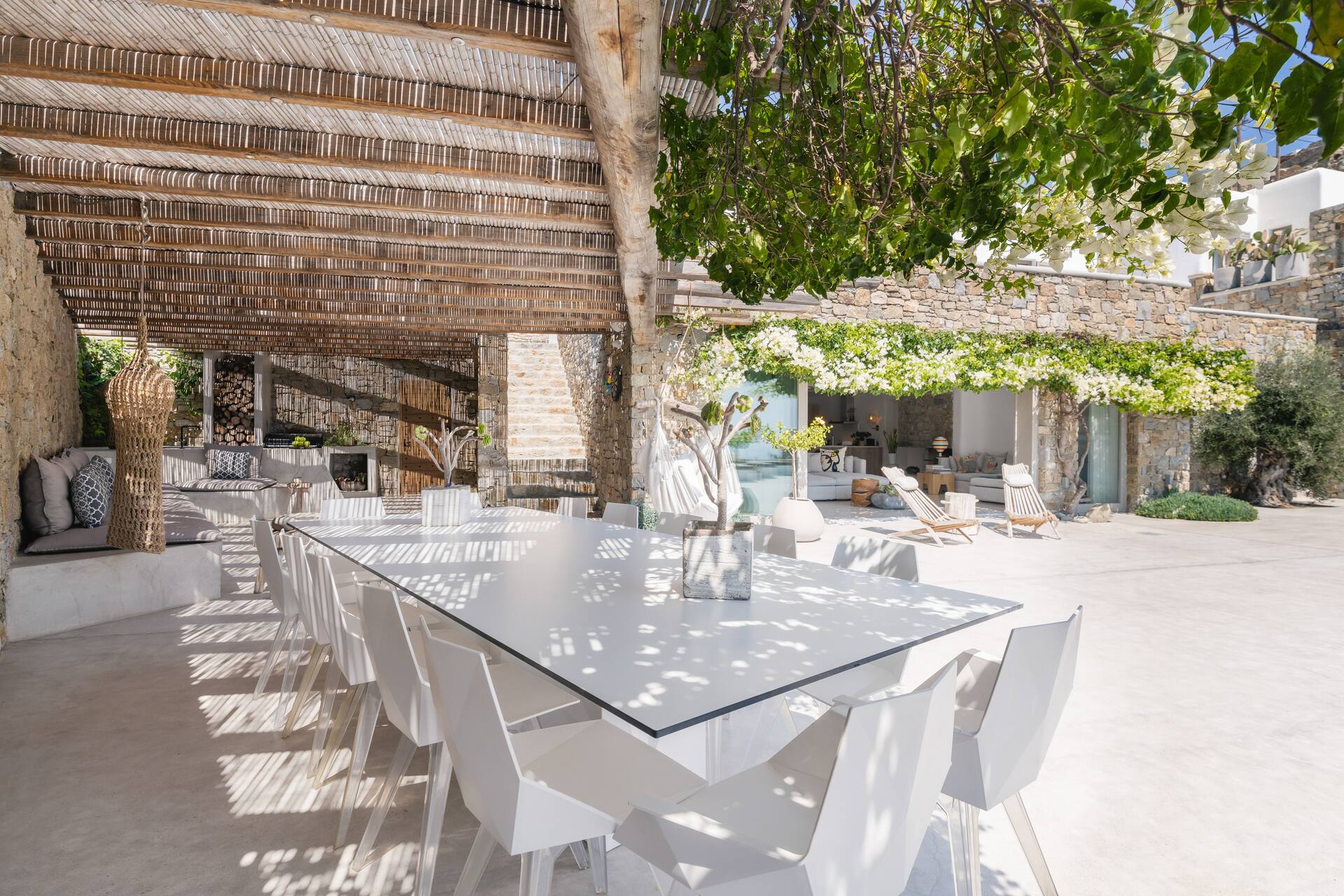terrasse avec pergola bois
