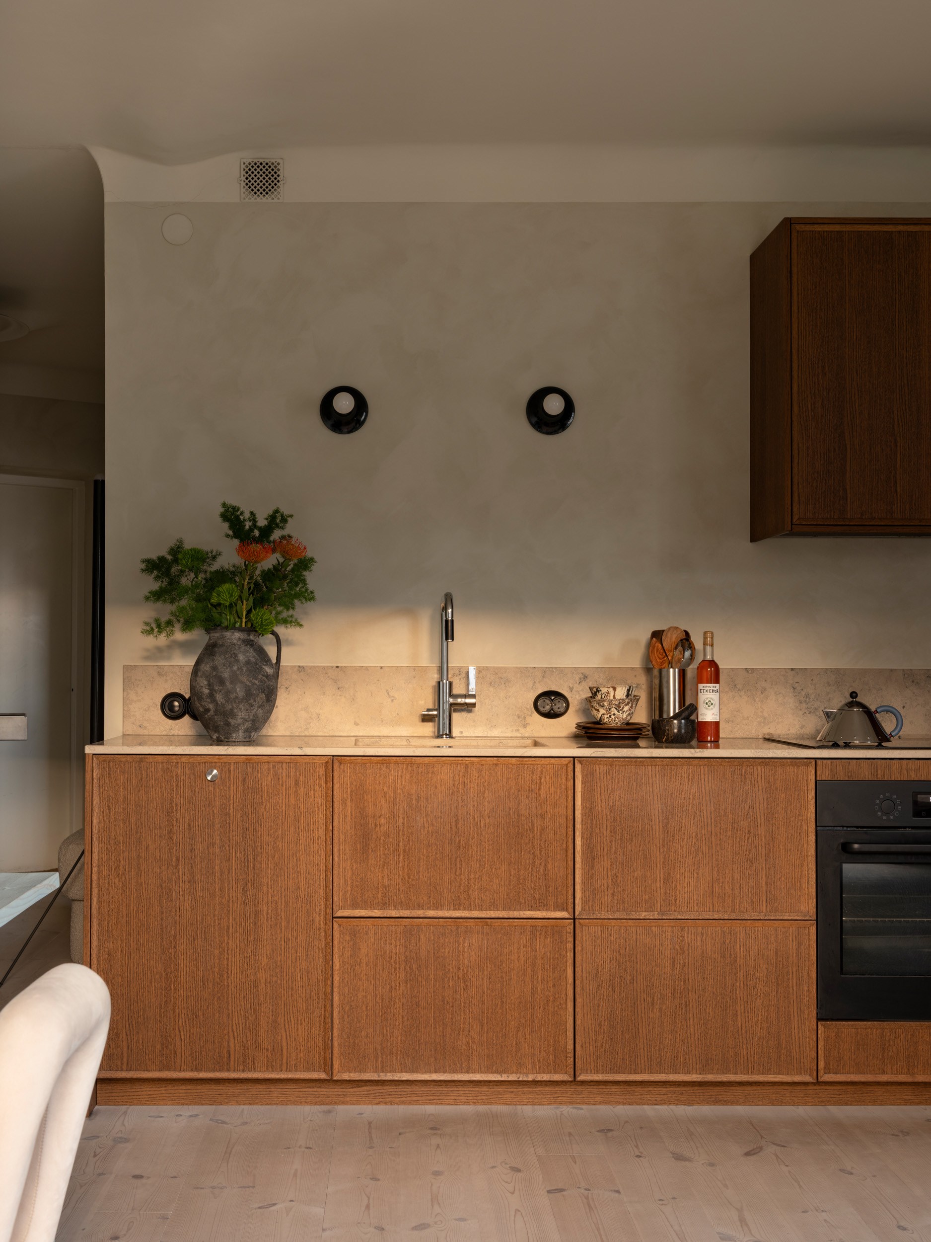 cuisine appartement deux-pièces de 46m2 décoration scandinave