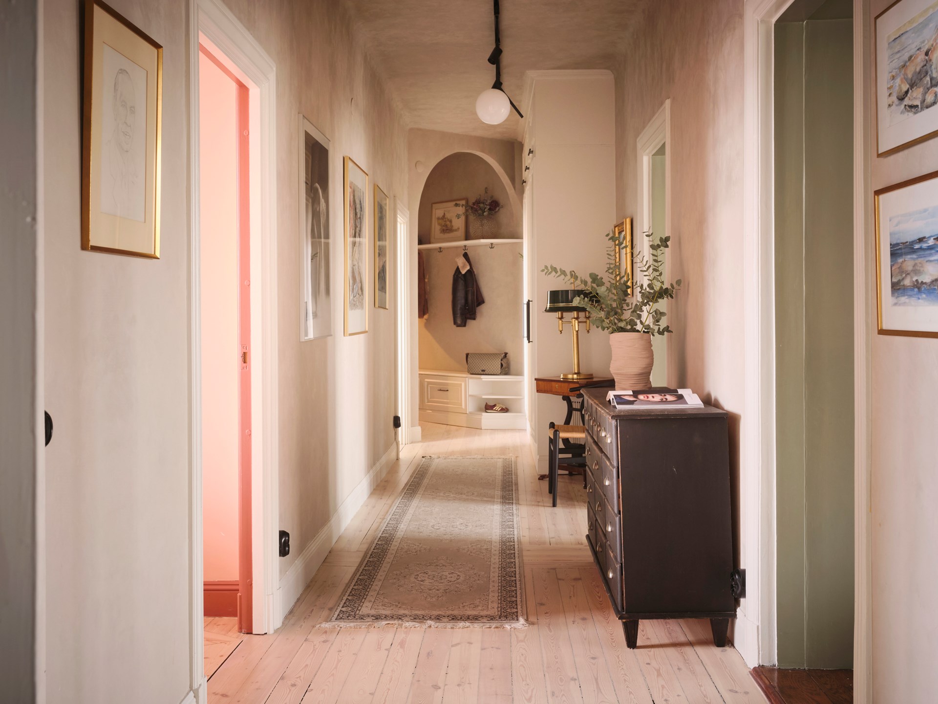 entrée décoration scandinave en tons doux