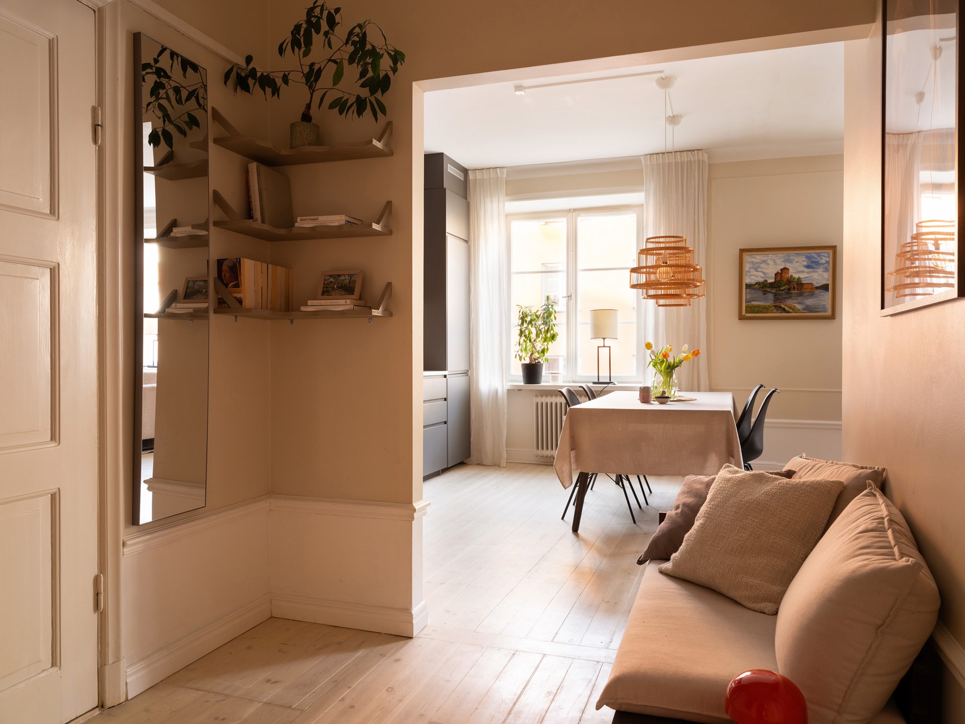entrée décoration scandinave beige deux-pièces 51m2 entrée décoration scandinave beige deux-pièces 51m2