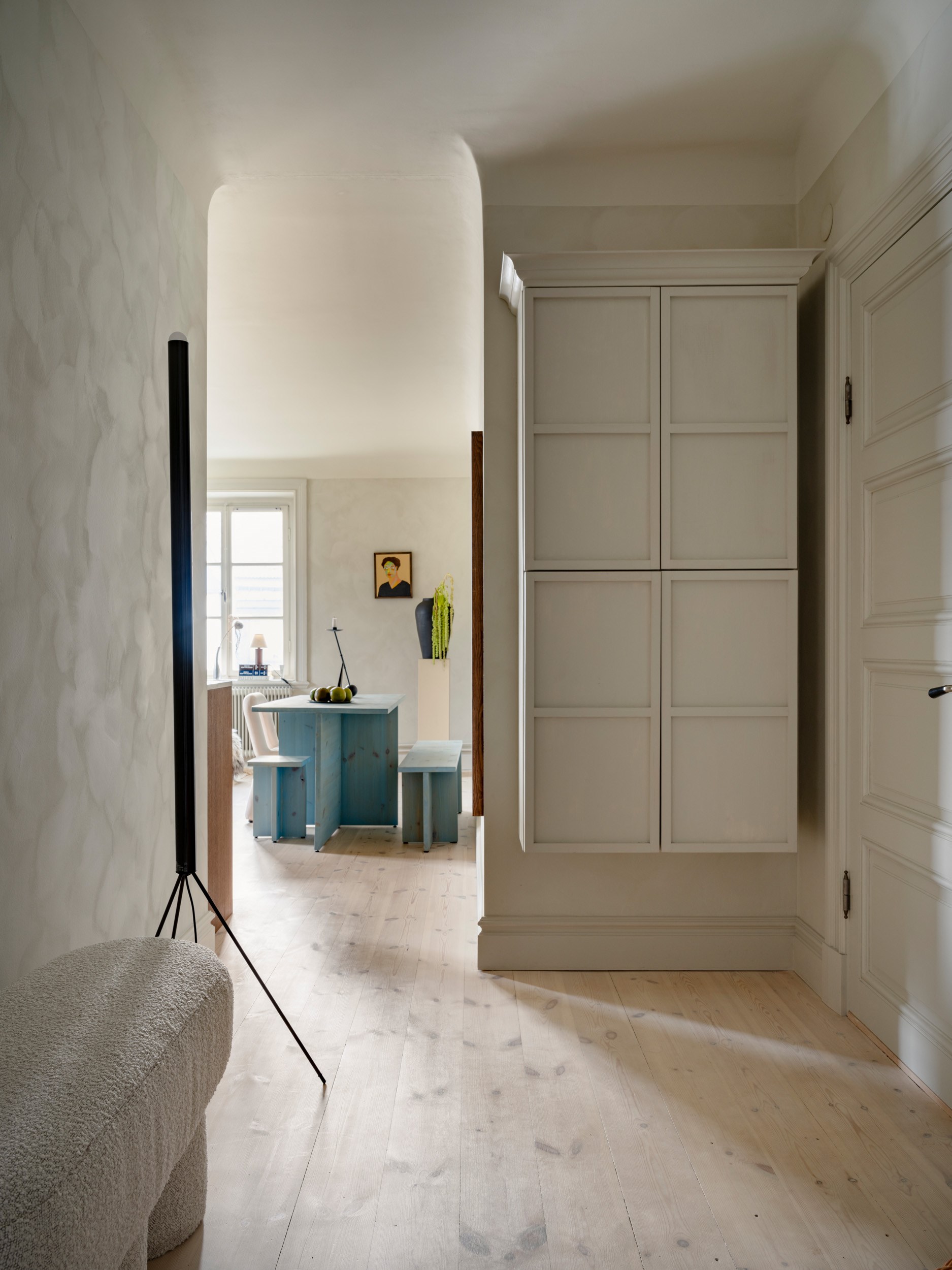 entrée appartement deux-pièces de 46m2 décoration scandinave