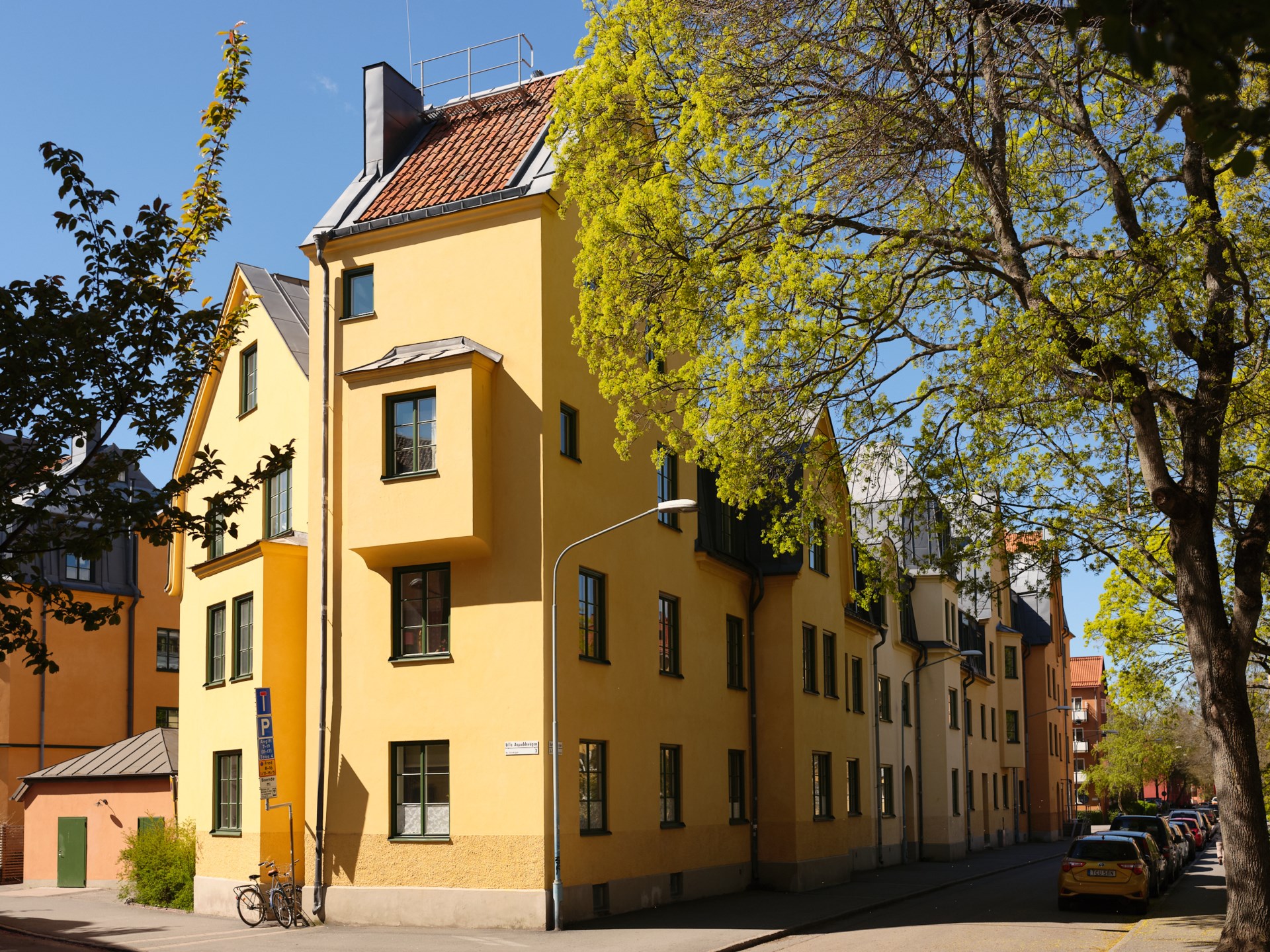 immeuble Stockholm 1910 façade jaune