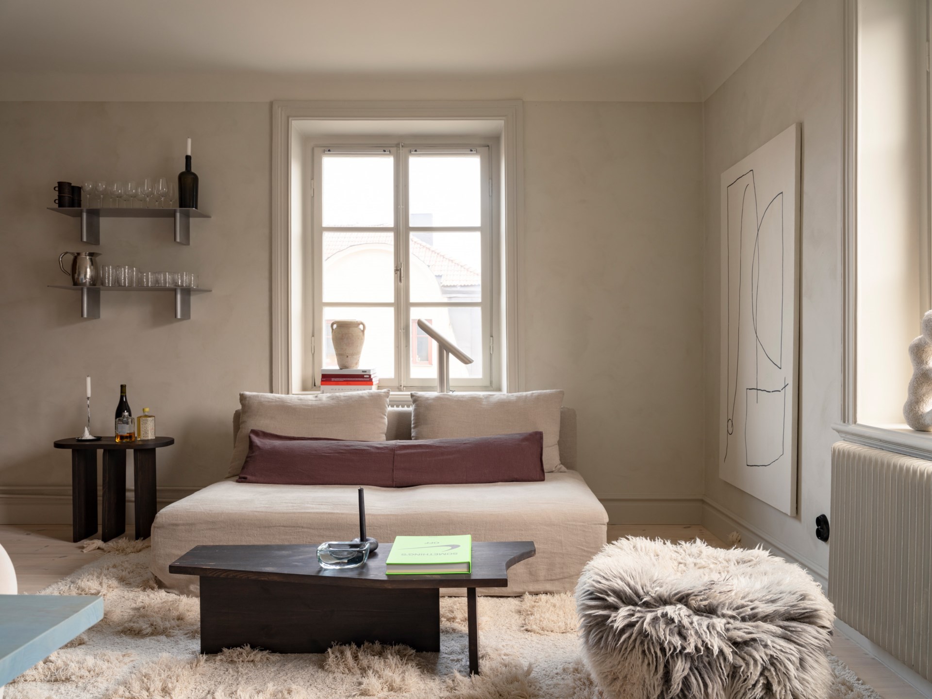salon appartement deux-pièces de 46m2 décoration scandinave