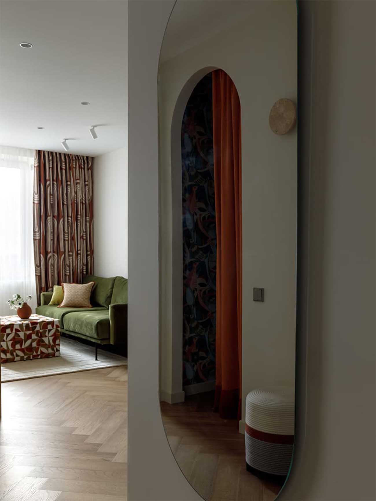 entrée et salon deux-pièces de 37m2 décoration contemporaine