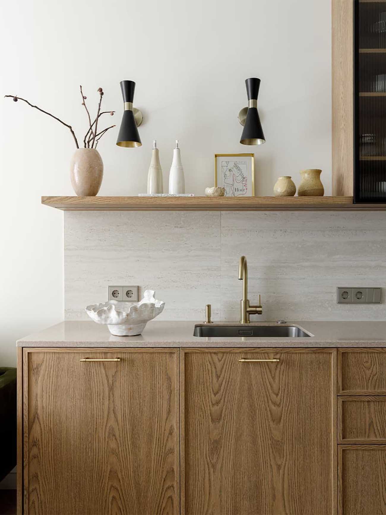 cuisine bois décoration contemporaine deux-pièces de 37m2