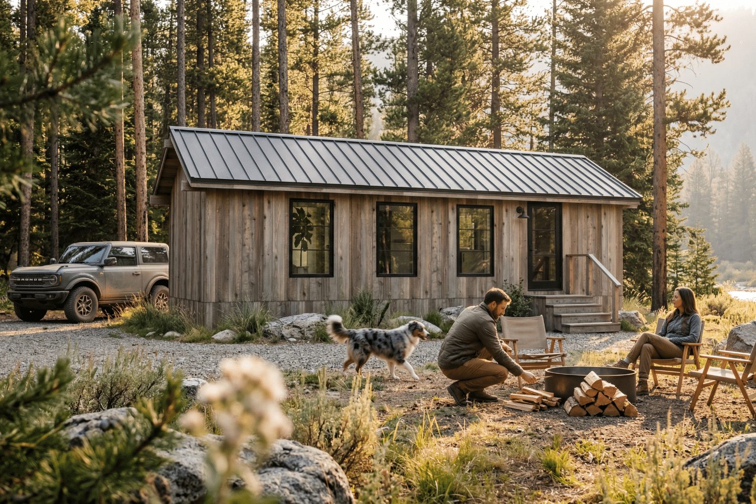384 sq.ft. wooden cabin The Kodiak by Zook Cabins