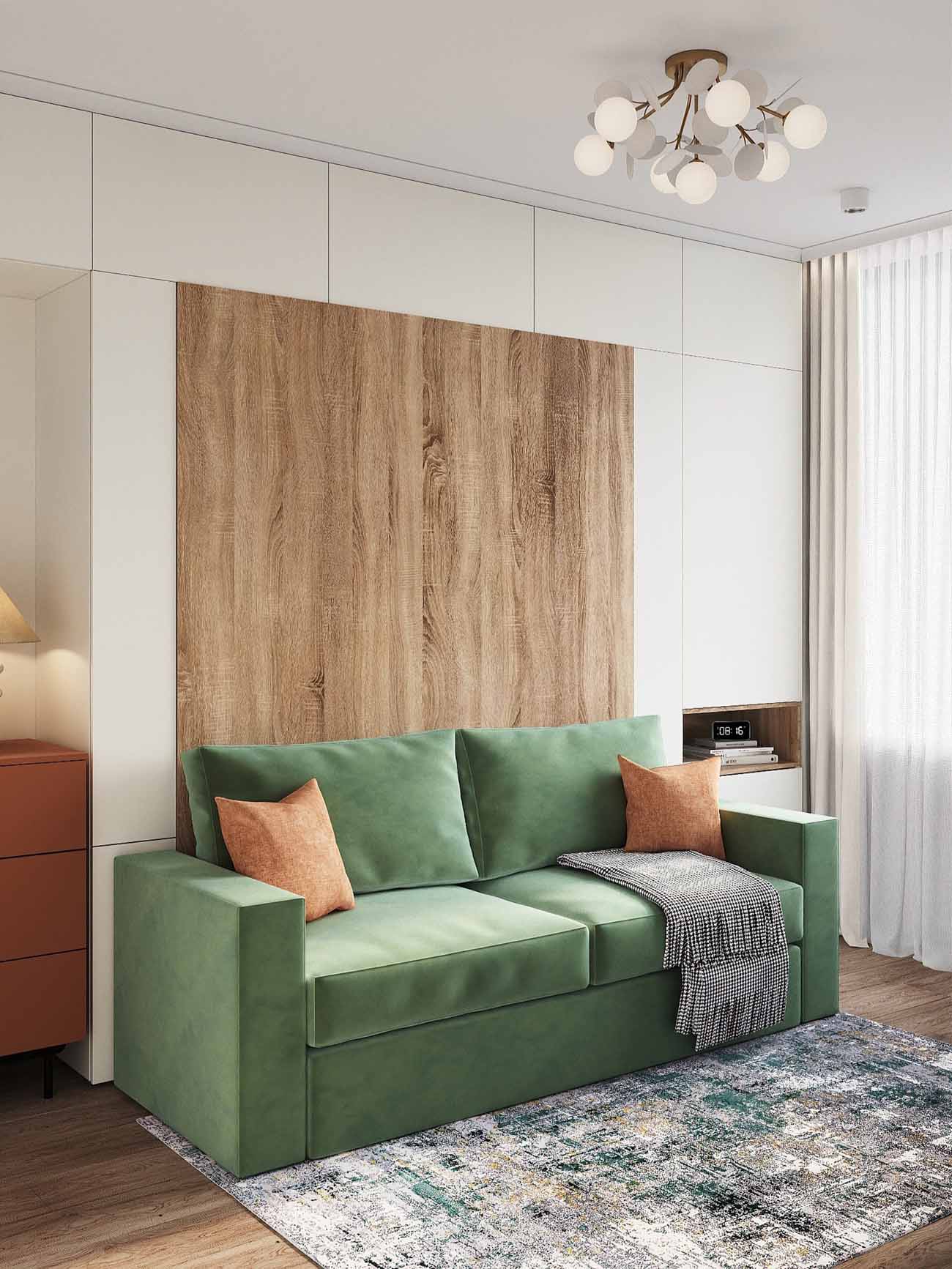 chambre avec lit escamotable armoire décoration contemporaine petit appartement 54m2 pour 4 chambre avec lit escamotable armoire décoration contemporaine petit appartement 54m2 pour 4