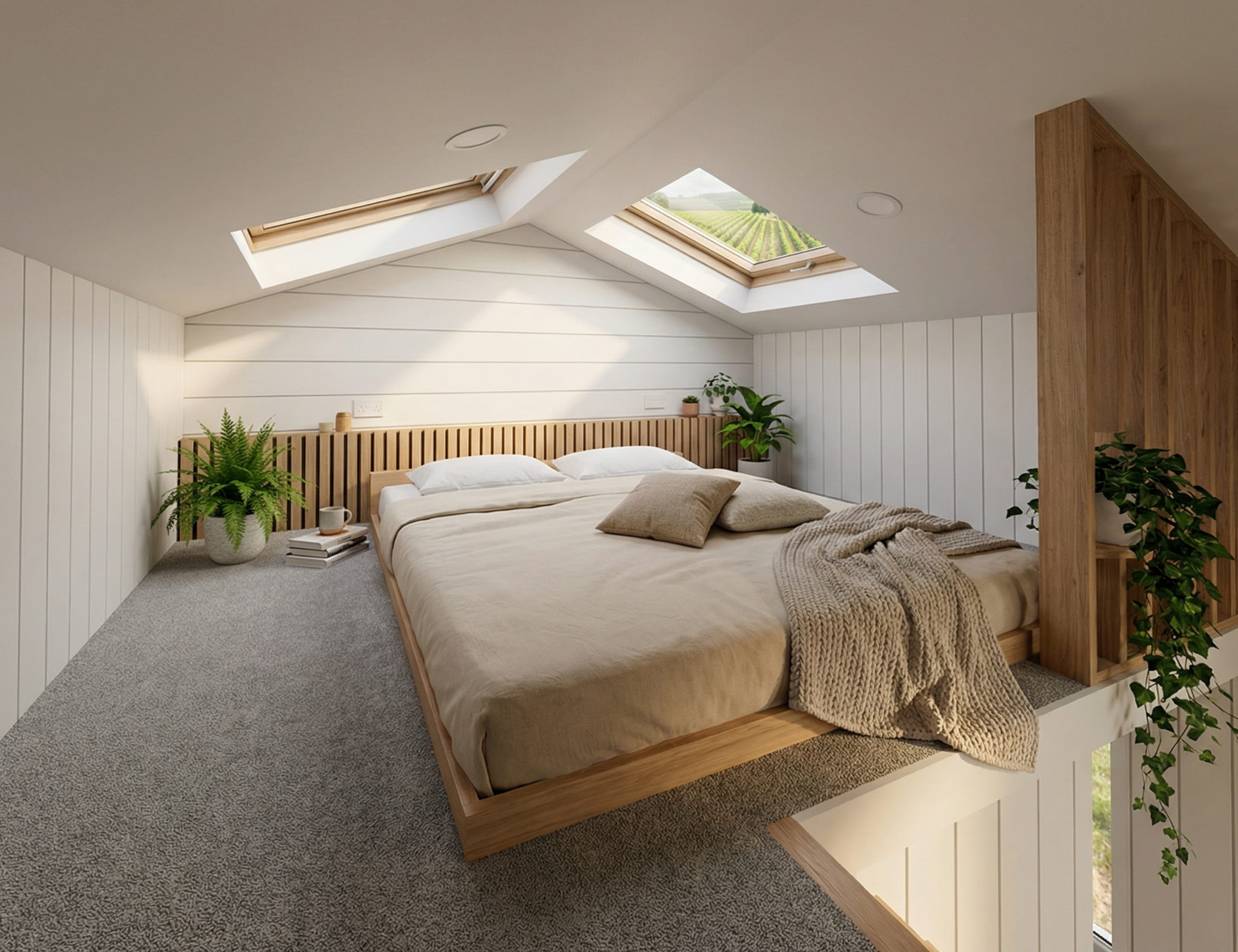 chambre sur mezzanine tiny house 30m2 Mc Laren par Aspire Tiny Homes