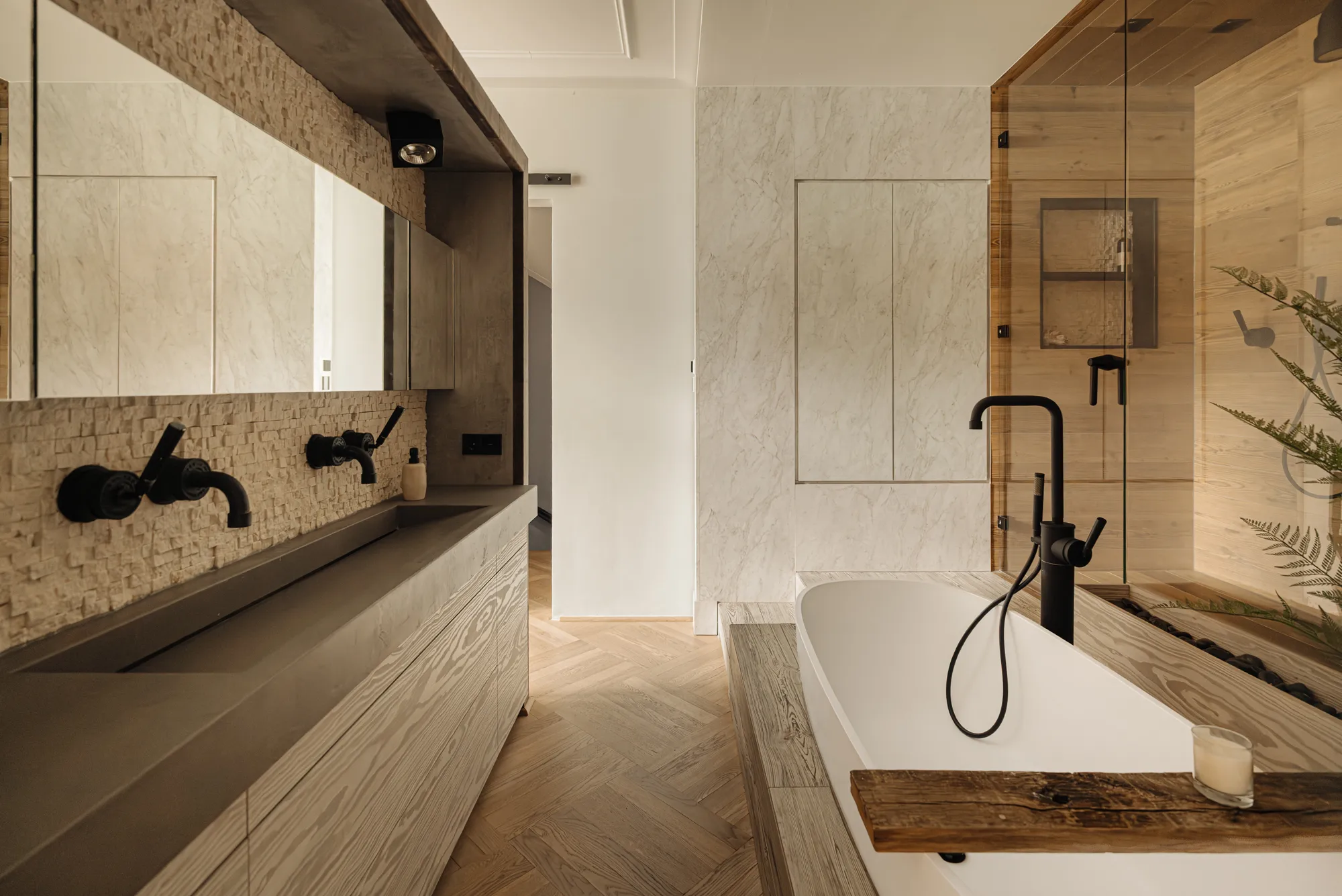 salle de bain avec baignoire îlot décoration contemporaine beige salle de bain avec baignoire îlot décoration contemporaine beige
