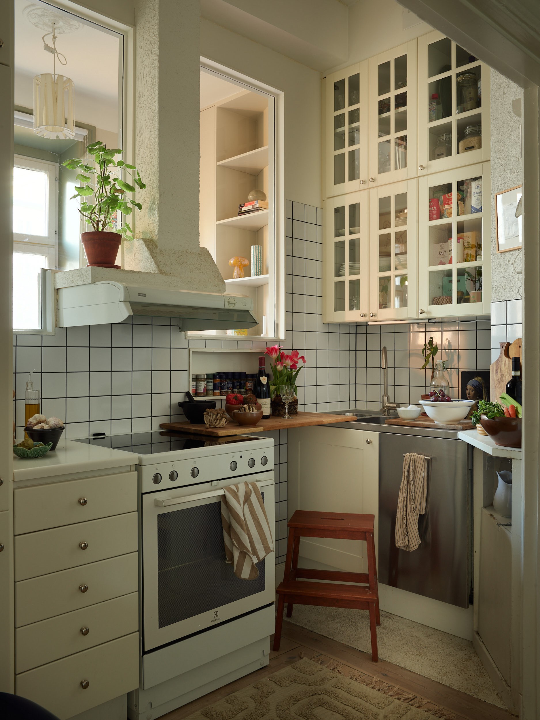 cuisine appartement 41m2 deux-pièces décoration au design scandinave vintage