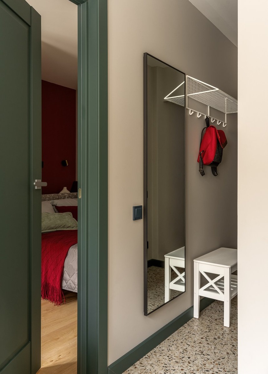 entrée sol terrazzo studio 19m2 optimisé décoration contemporaine entrée sol terrazzo studio 19m2 optimisé décoration contemporaine