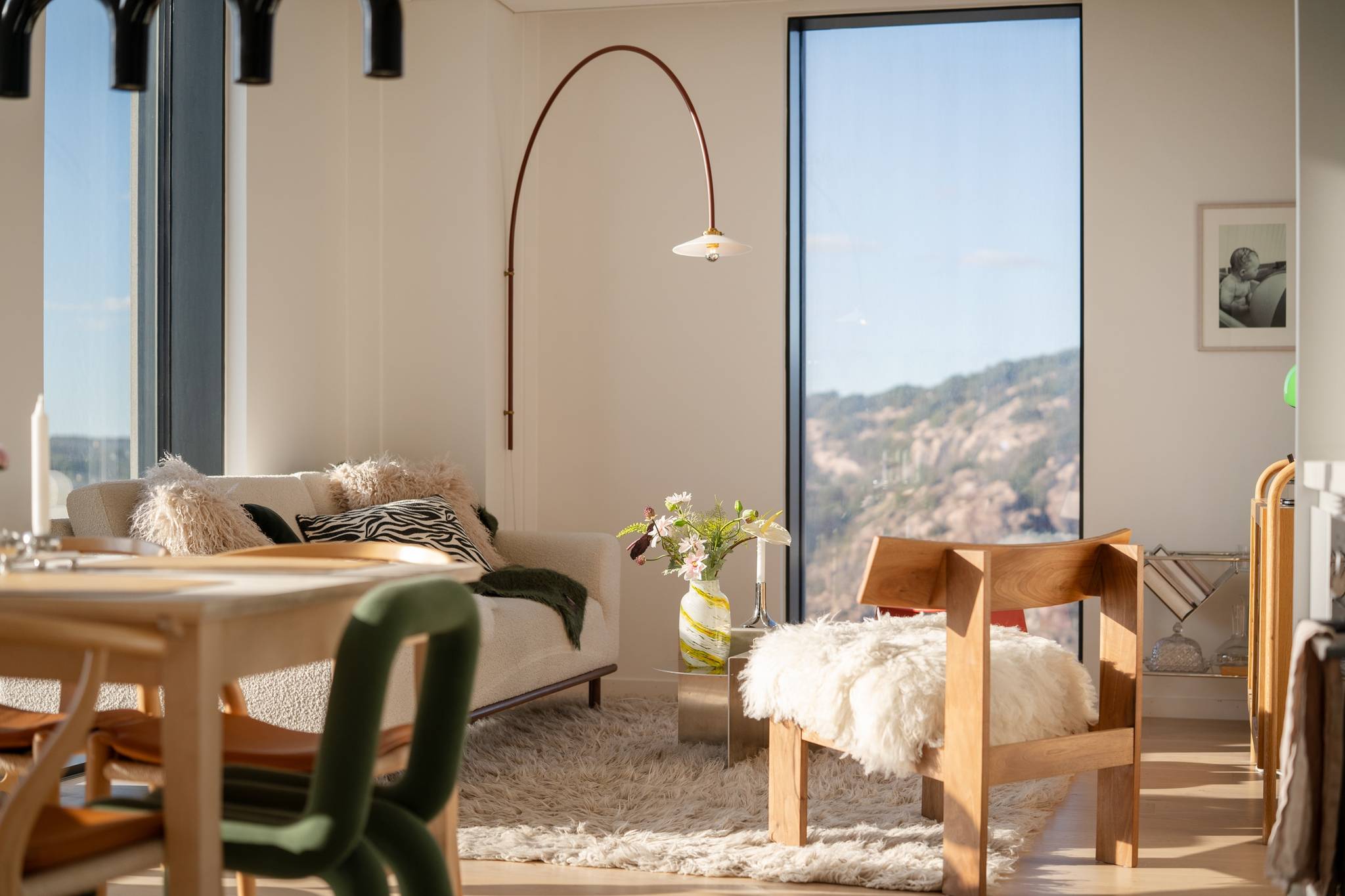 salon décoration design et scandinave deux-pièces 55m2 tour Karlatornet Göteborg