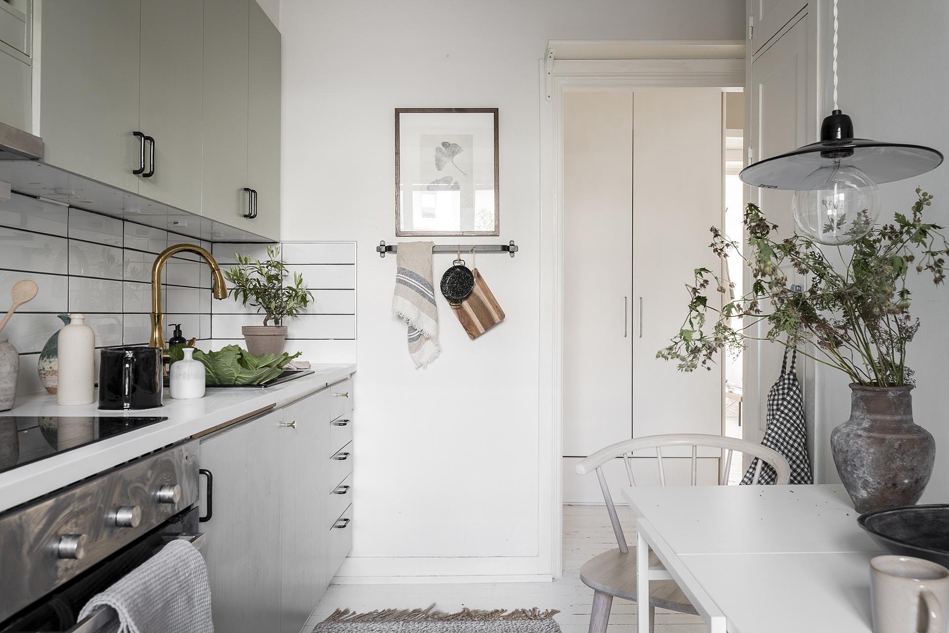 pale green kitchen scandinavian style