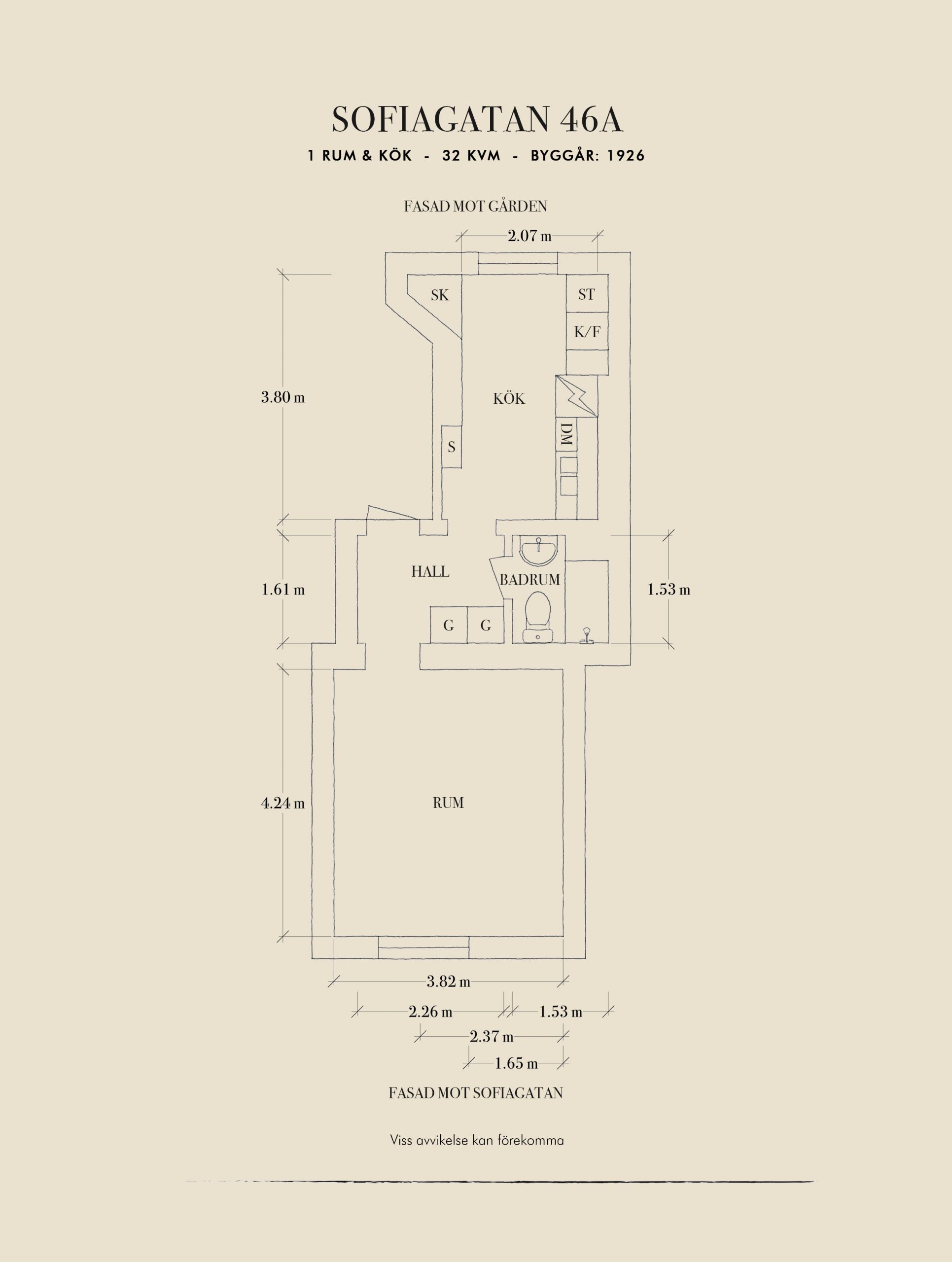 plan 32sqm studio apartment