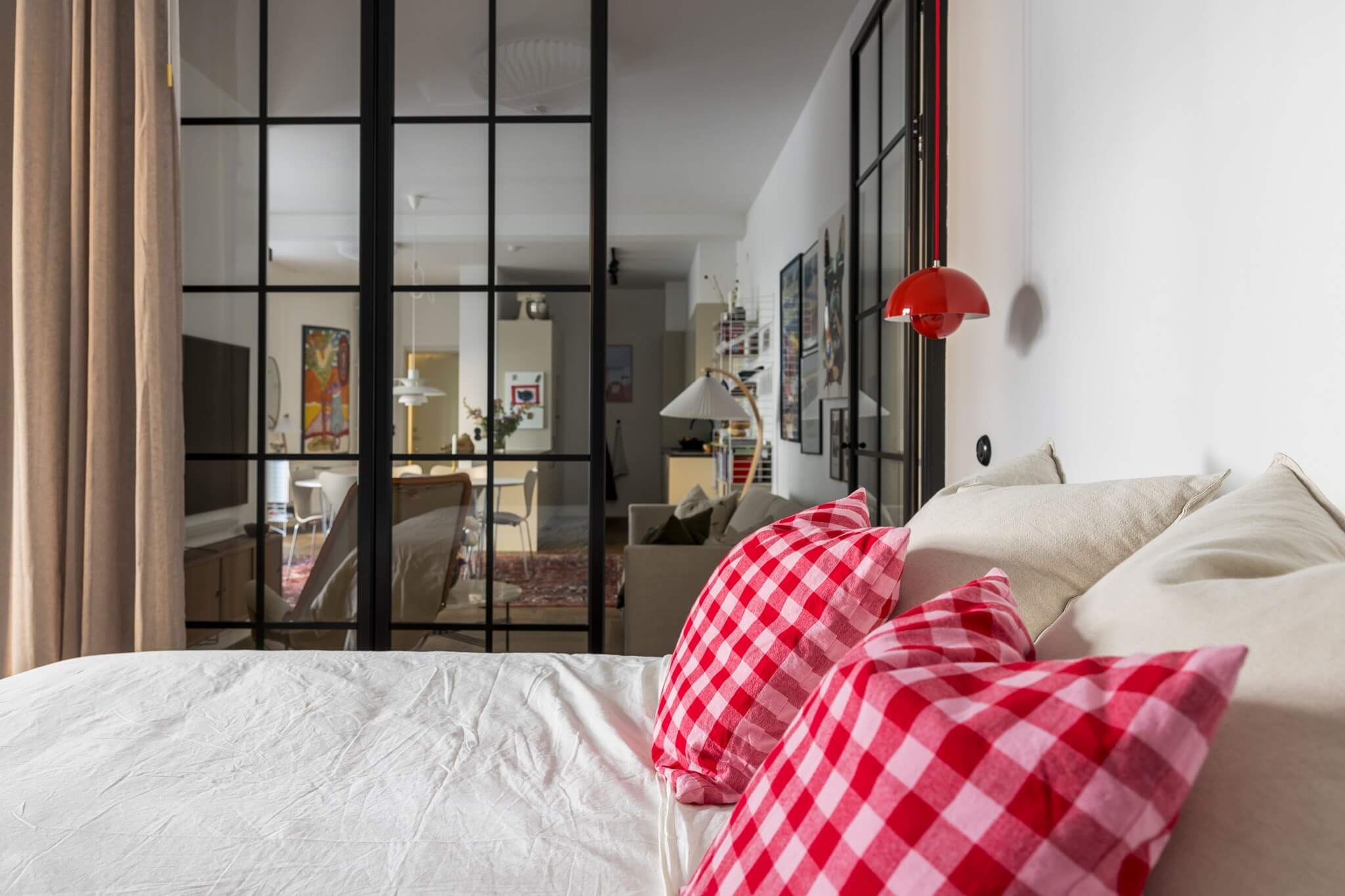bedroom with glass partition scandinavian decor bedroom with glass partition scandinavian decor