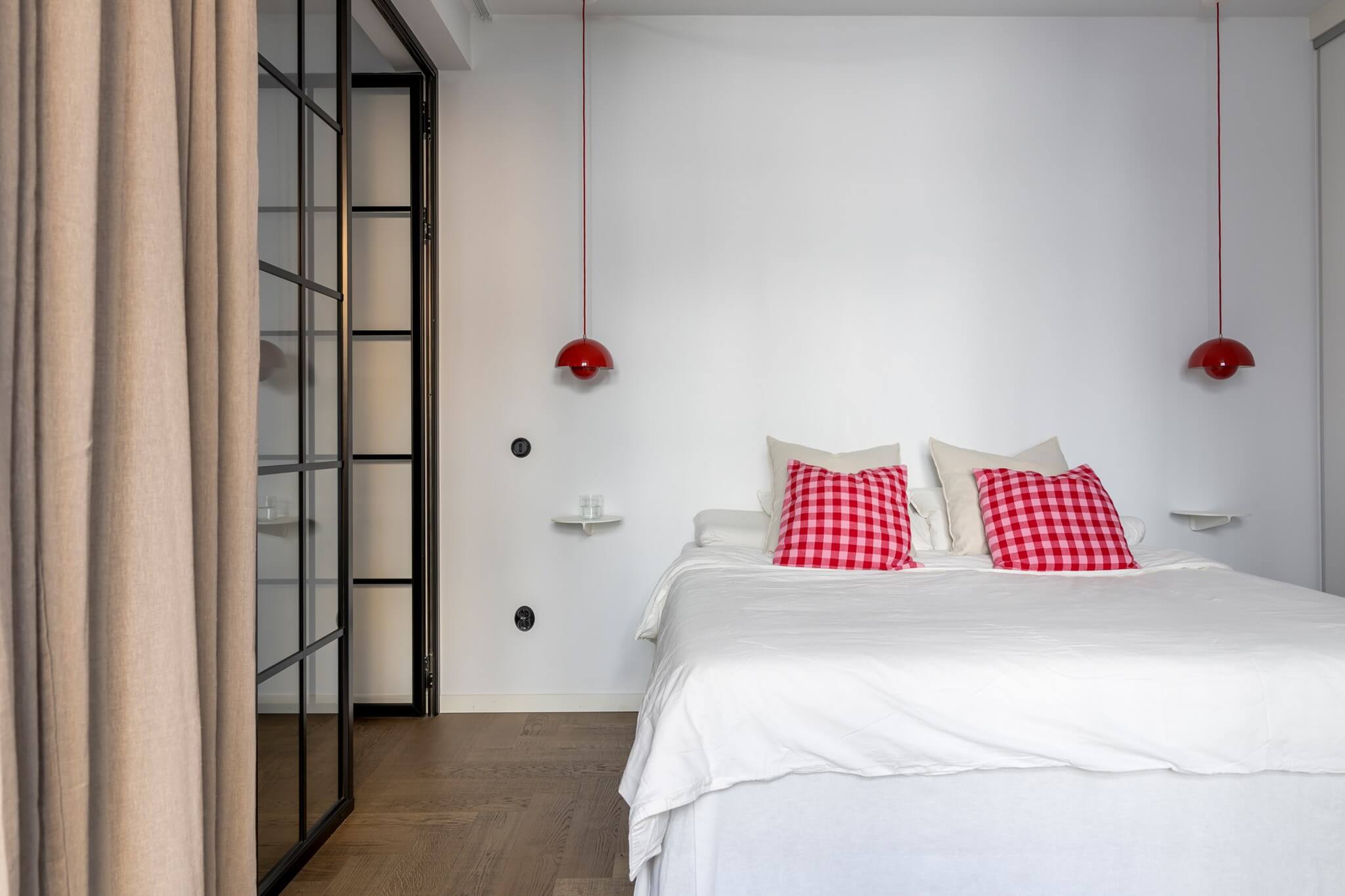 bedroom with glass partition scandinavian decor bedroom with glass partition scandinavian decor