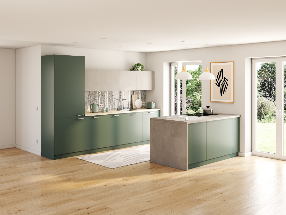cuisine verte et bois