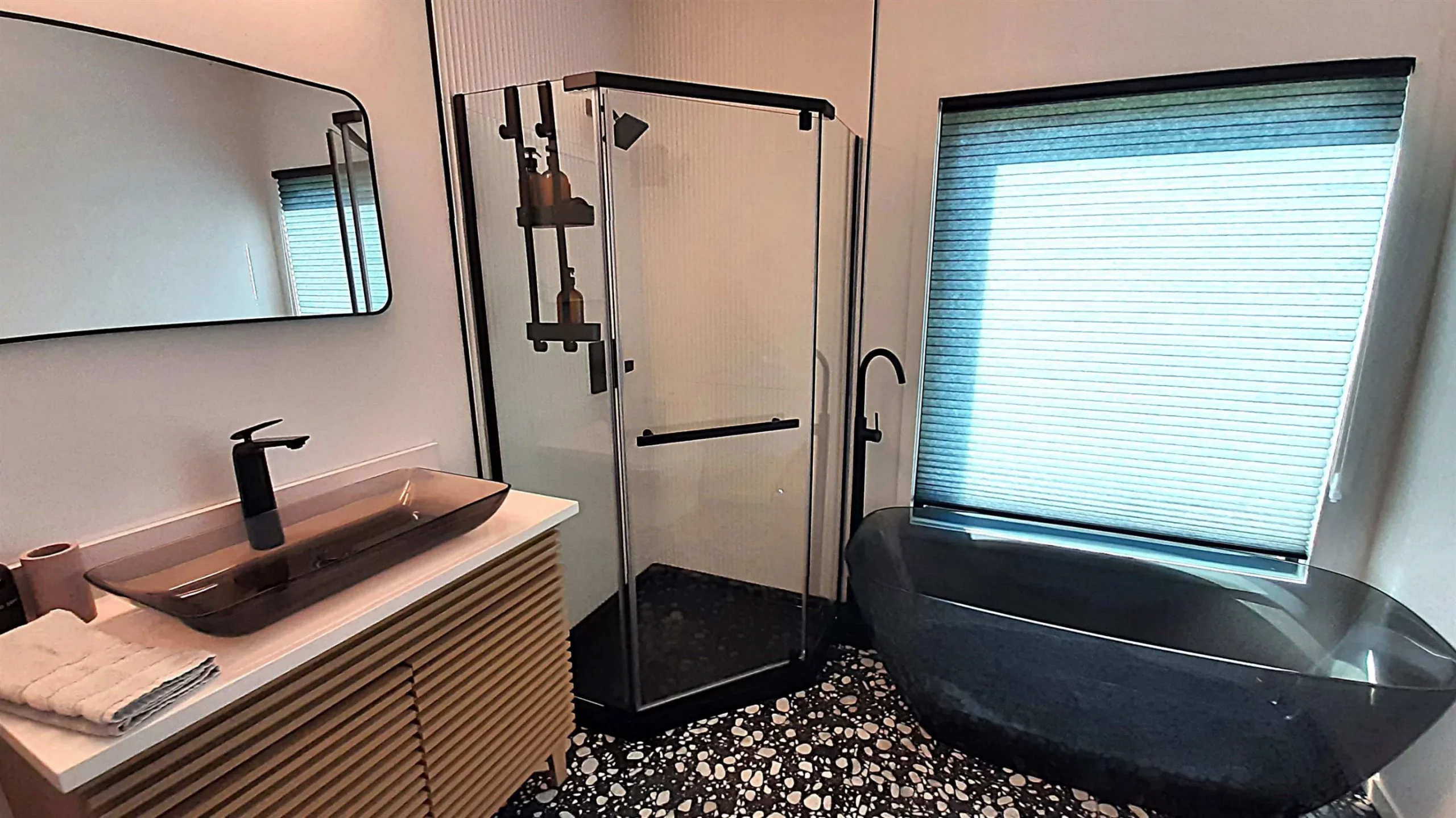 designer bathroom container home with pool The Vermont Villa Backcountry Containers designer bathroom container home with pool The Vermont Villa Backcountry Containers