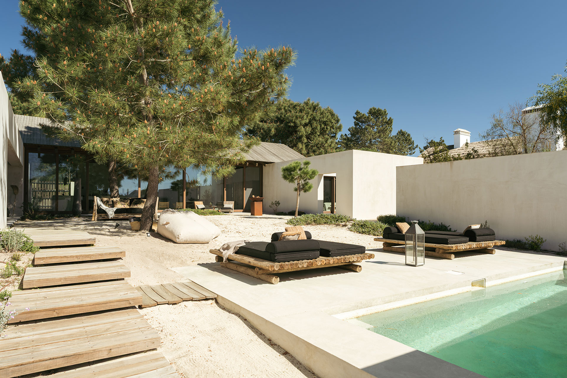 terrasse avec piscine Villa Sandstone Comporta terrasse avec piscine Villa Sandstone Comporta