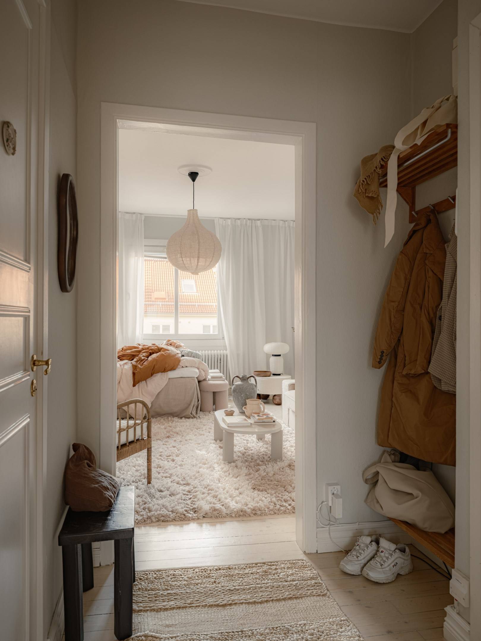 entrée décoration scandinave beige studio 34m2 entrée décoration scandinave beige studio 34m2
