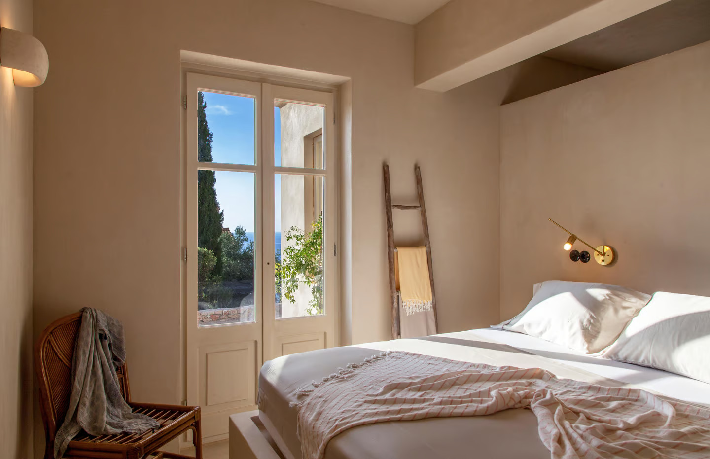 bedroom contemporary house Greece with pool Agios Nikitas