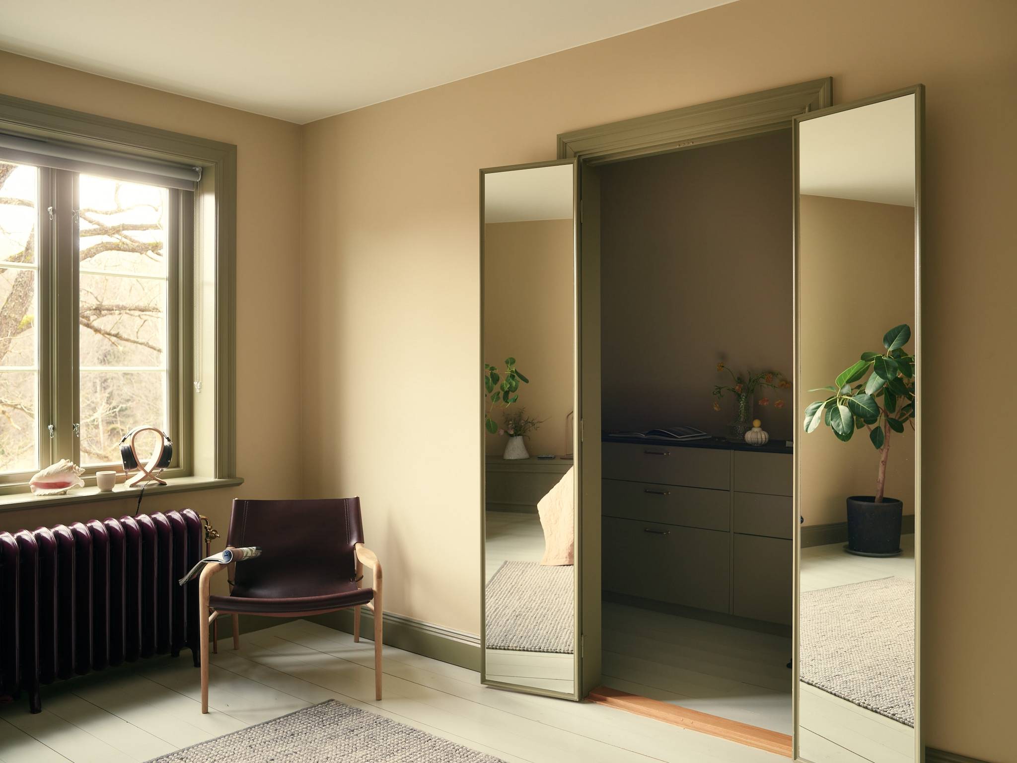 chambre avec salle de bain maison des années 1920 Suède