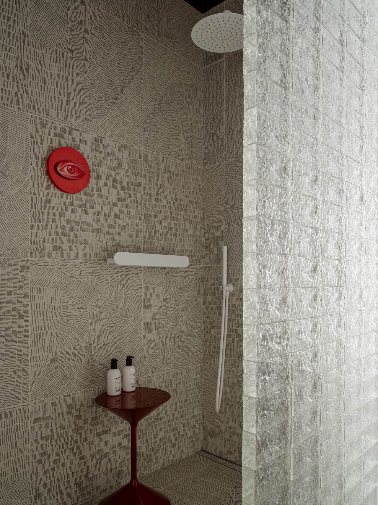 salle de bain pavés de verre deux-pièces 35m2 décoration design