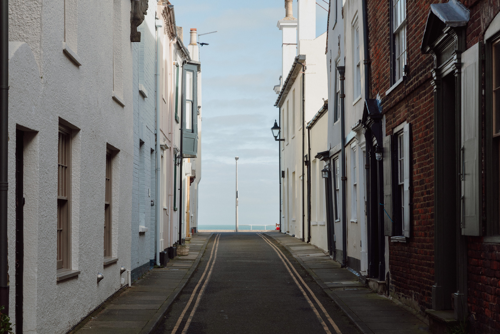 rue ville bord de mer dans le Kent Angleterre