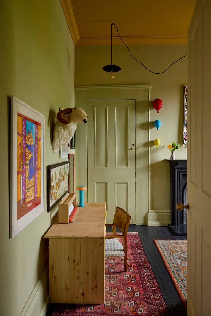 green bedroom