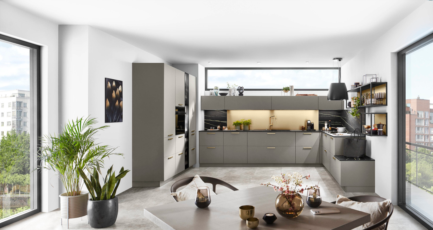 cuisine et salle à manger décoration contemporaine grise