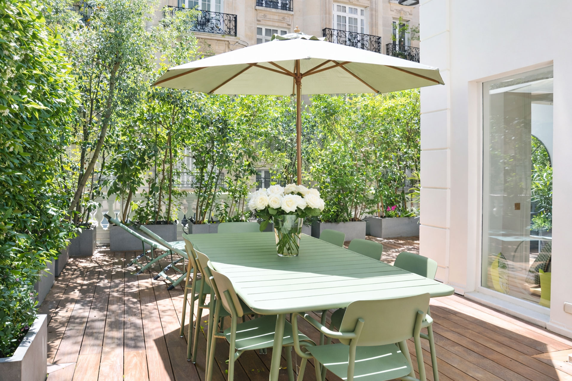 terrasse aménagée appartement haussmannien