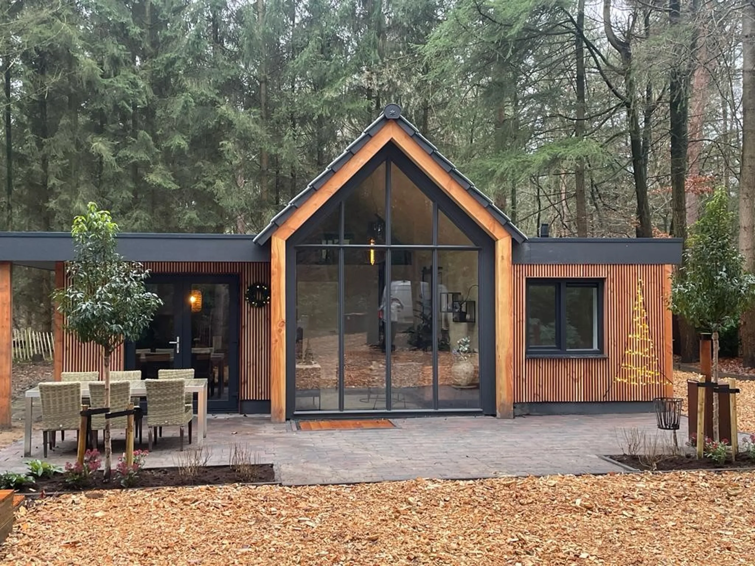 modern wooden house with lush garden Netherlands modern wooden house with lush garden Netherlands