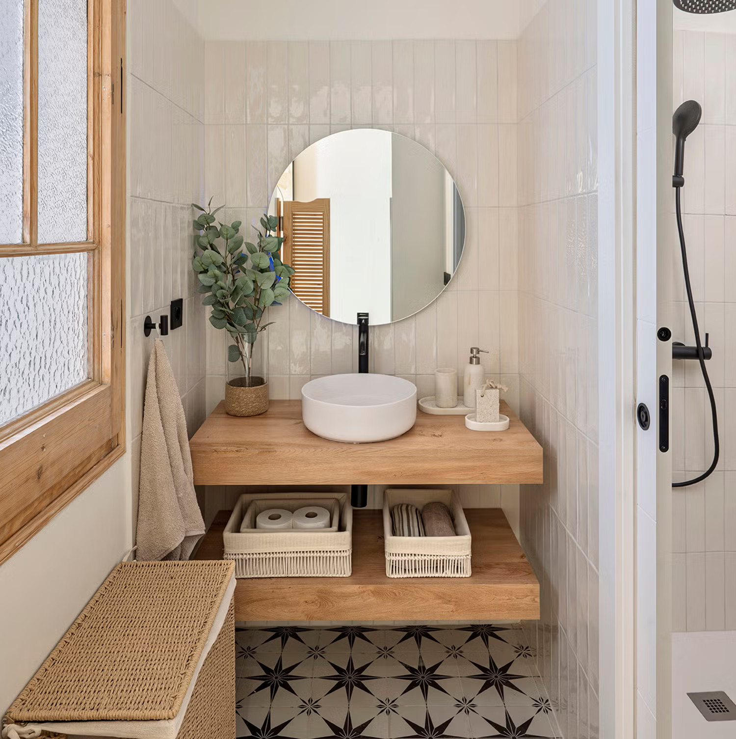 salle de bain moderne avec sol en carreaux de ciment anciens salle de bain moderne avec sol en carreaux de ciment anciens