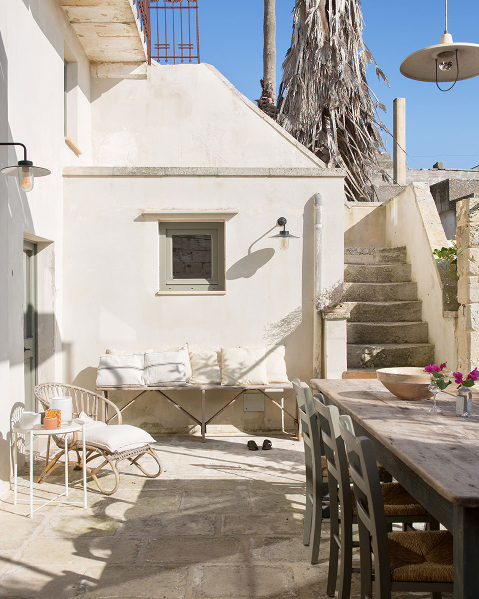 terrace renovated historic townhouse in Puglia