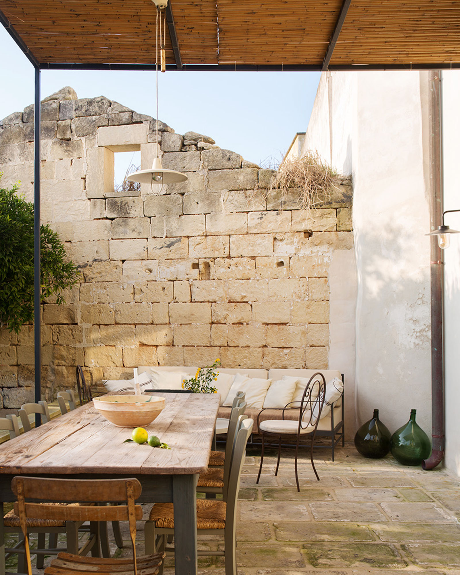 terrace renovated historic townhouse in Puglia
