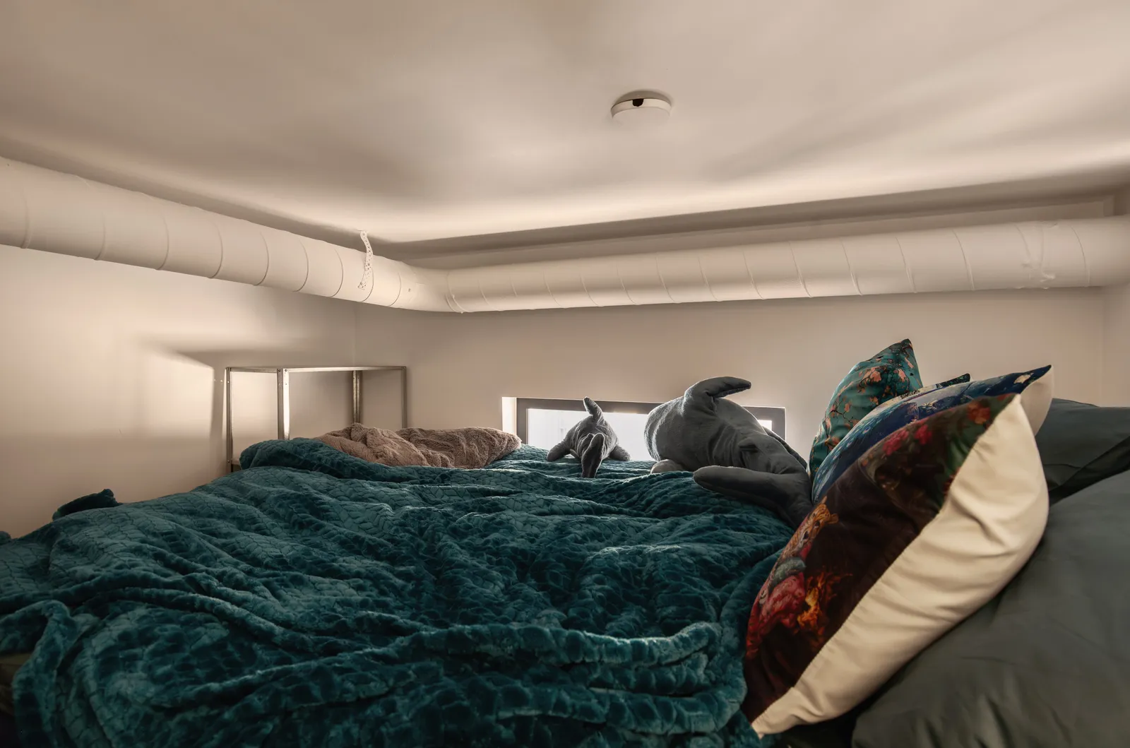 chambre loft plafond bas
