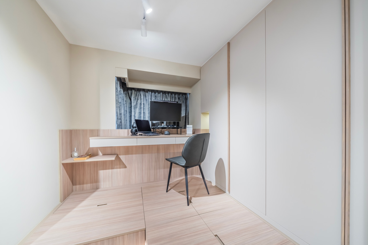 espace bureau sur estrade