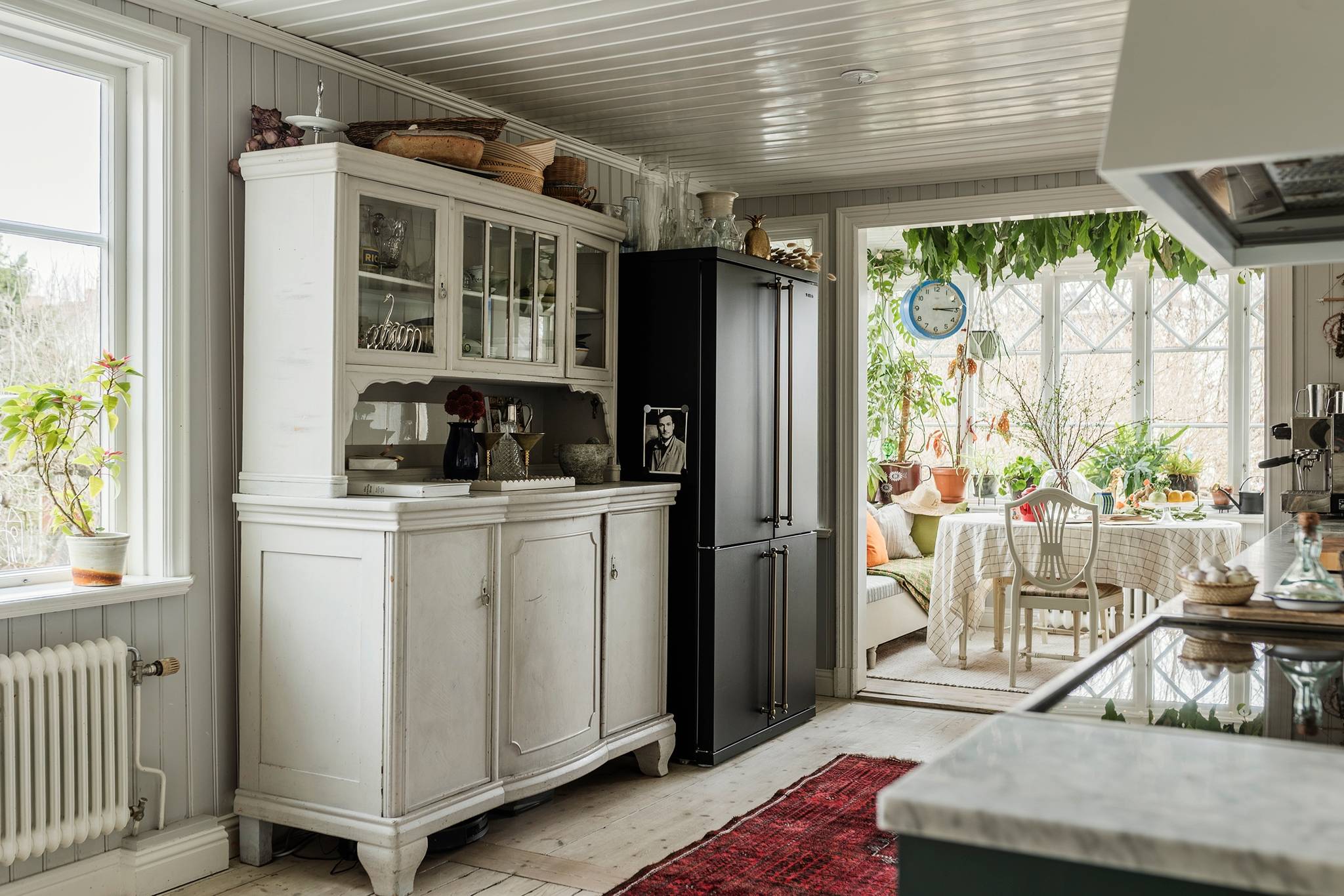 cuisine bleue rustique chic et salle à manger dans véranda décoration scandinave cuisine bleue rustique chic et salle à manger dans véranda décoration scandinave