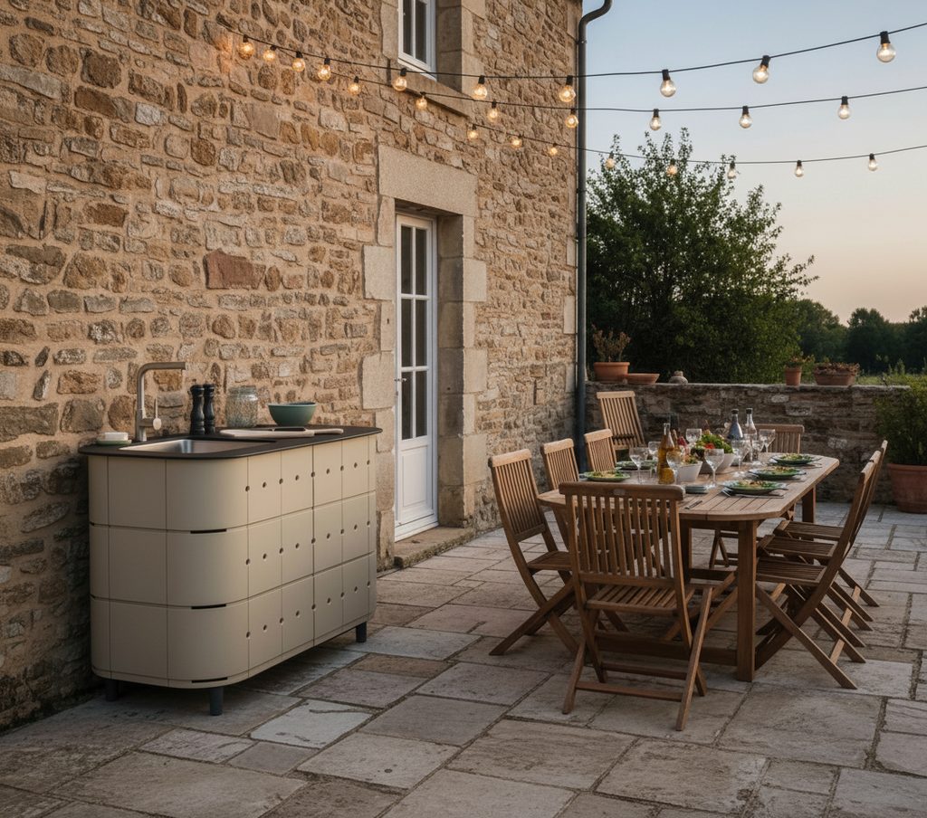 terrasse maison en pierres avec cuisines d terrasse maison en pierres avec cuisines d'extérieur ALUVY