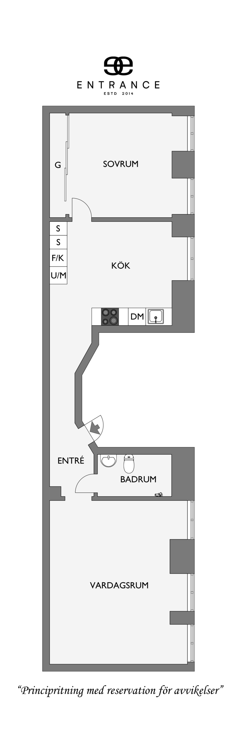 plan deux-pièces 62m2 ancien