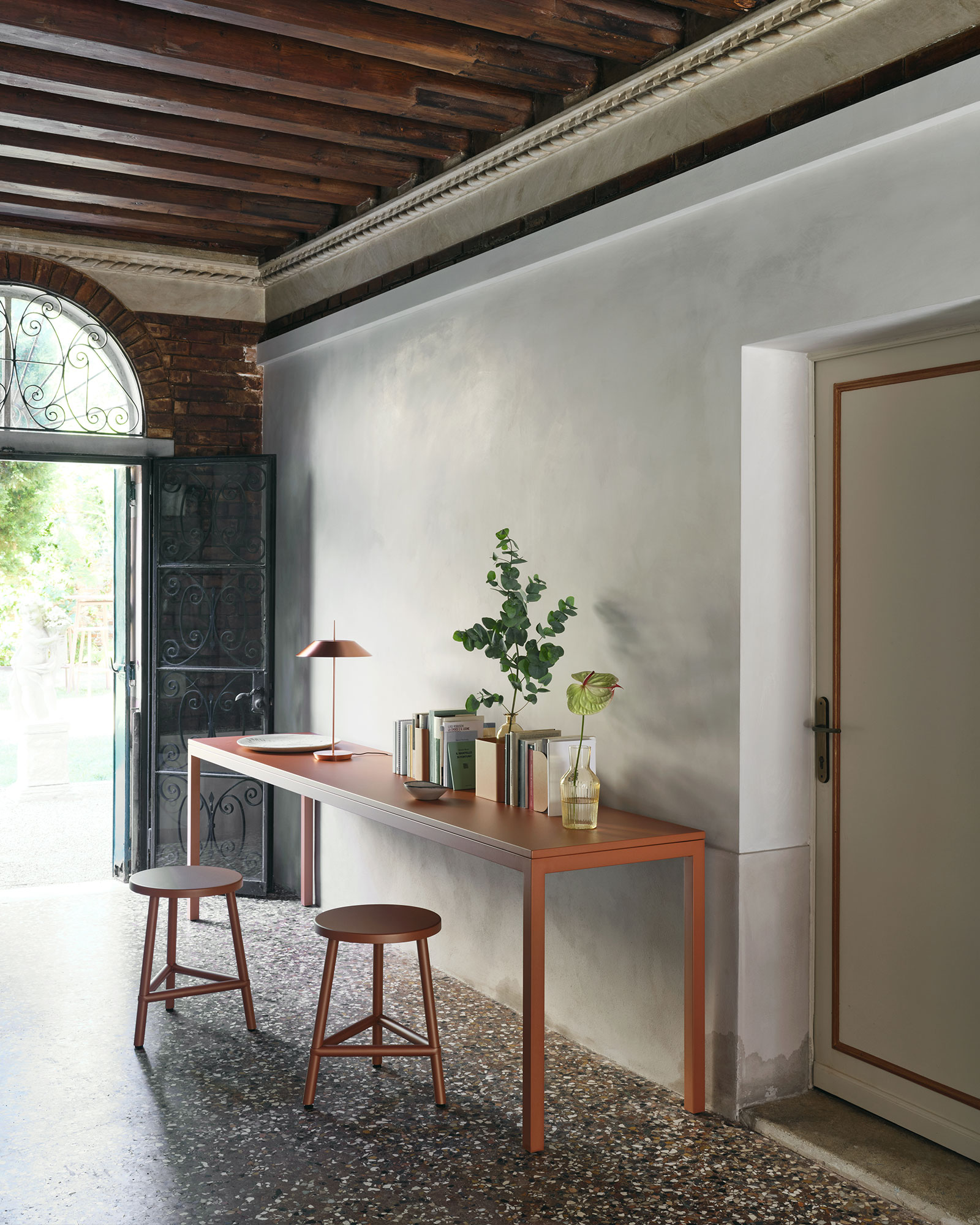 entryway with period terrazzo Casa della Sensa entryway with period terrazzo Casa della Sensa